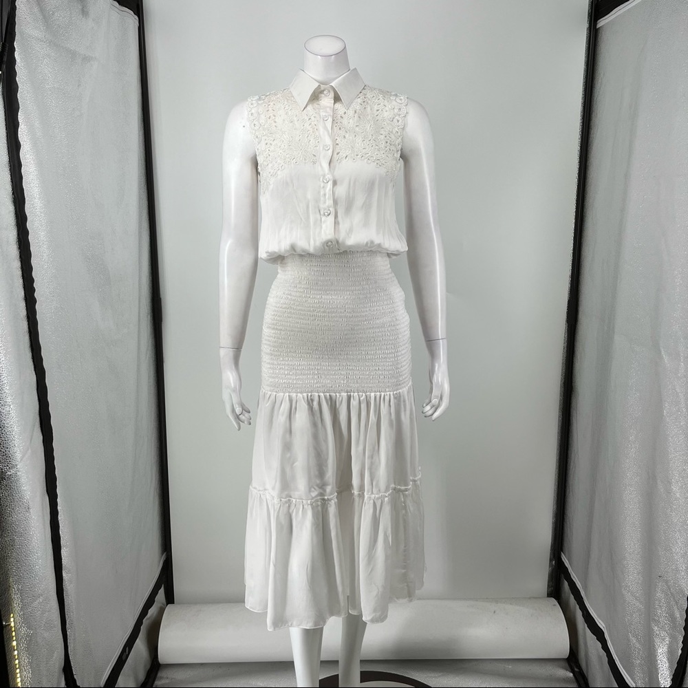 * NEW Karina Grimaldi Havana Midi Dress in White H54 - Picture 5 of 7